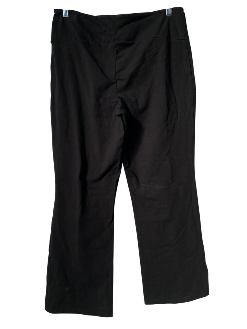 Women With Control Pants Large Wide Leg Pull On Black Career Business Casual